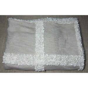 H&M Needle Tufted Bedspread Textured Quilt Coverlet Beige